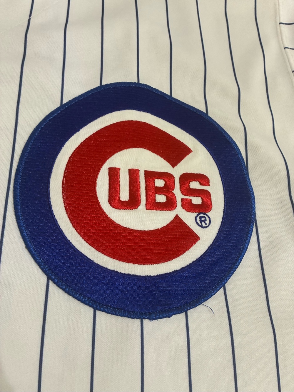 Russell Athletic White Jersey with Blue Pinstripes - Picture 3 of 7
